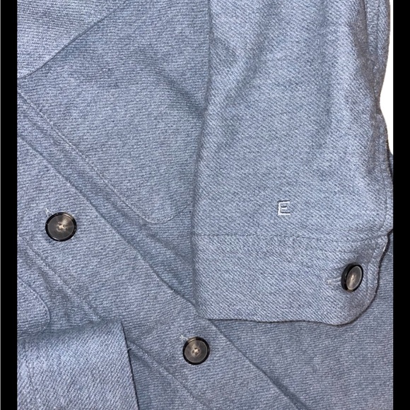 Everlane Shirt/Jacket Shacket Flannel Heathered Light Blue Medium - Picture 5 of 7